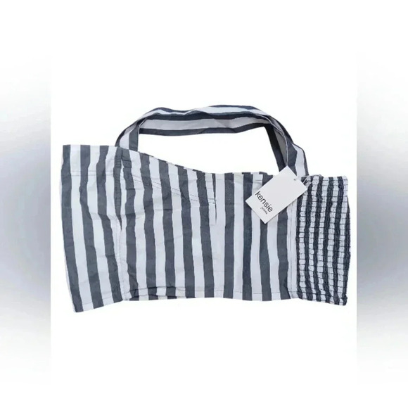 Kensie NWT Crop Navy and White Tank Top Size Large - Picture 4 of 7